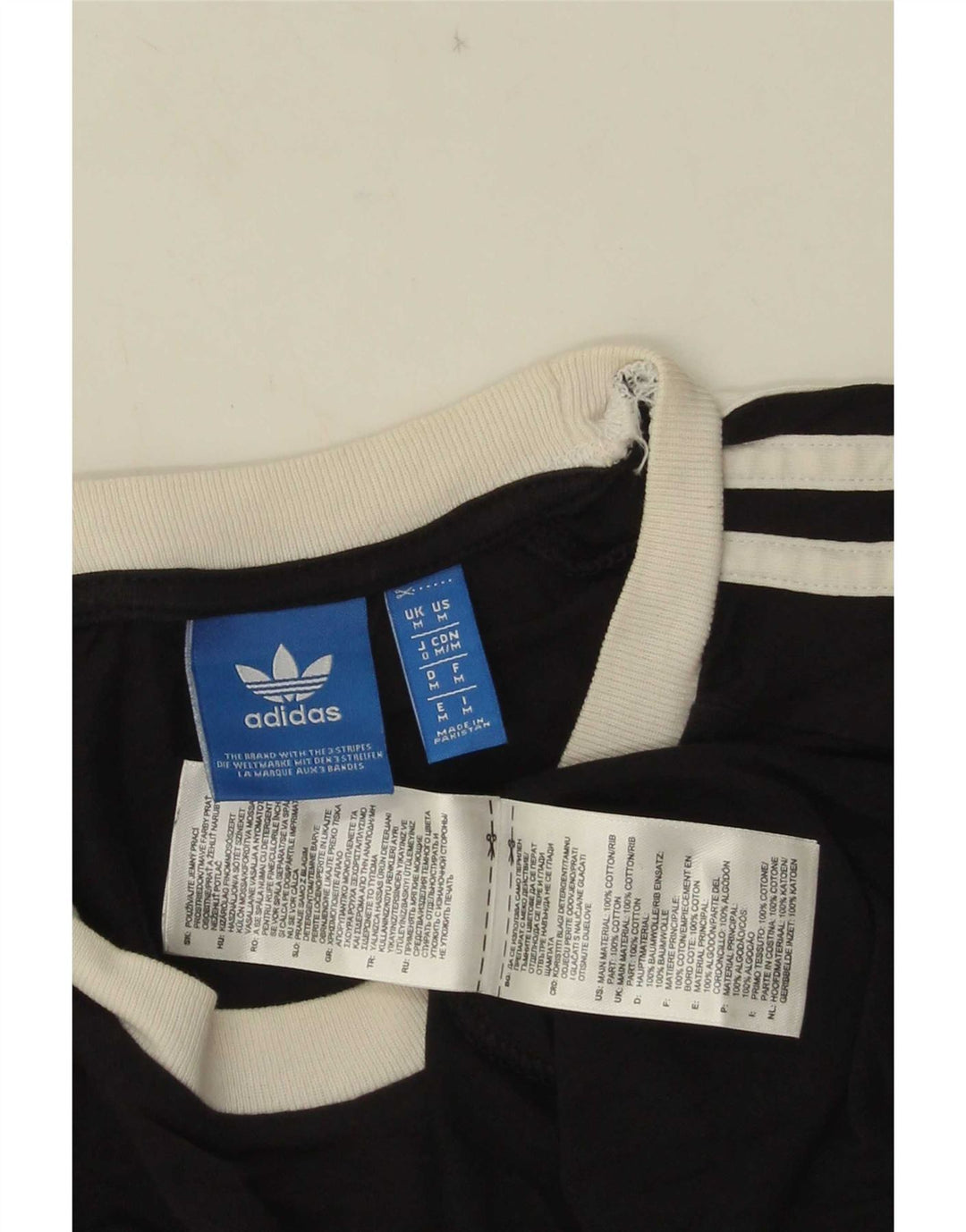 Adidas Mens Graphic T-Shirt Top Medium Black Cotton