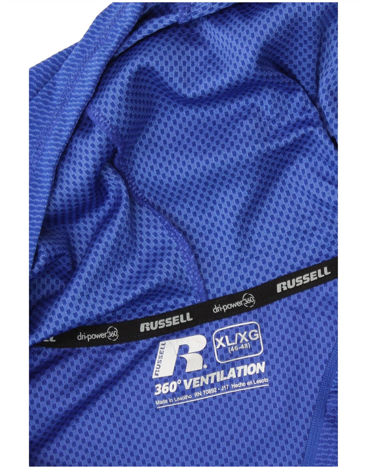 Russell Athletic Mens Dri-Power Hooded Pullover Tracksuit Top XL Navy Blue