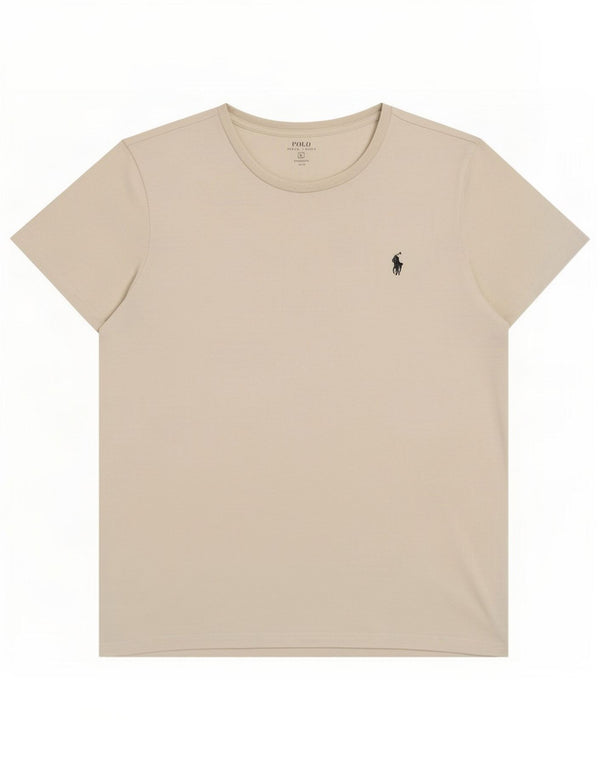 Polo Ralph Lauren Mens Custom Fit T-Shirt Top Large Off White Cotton