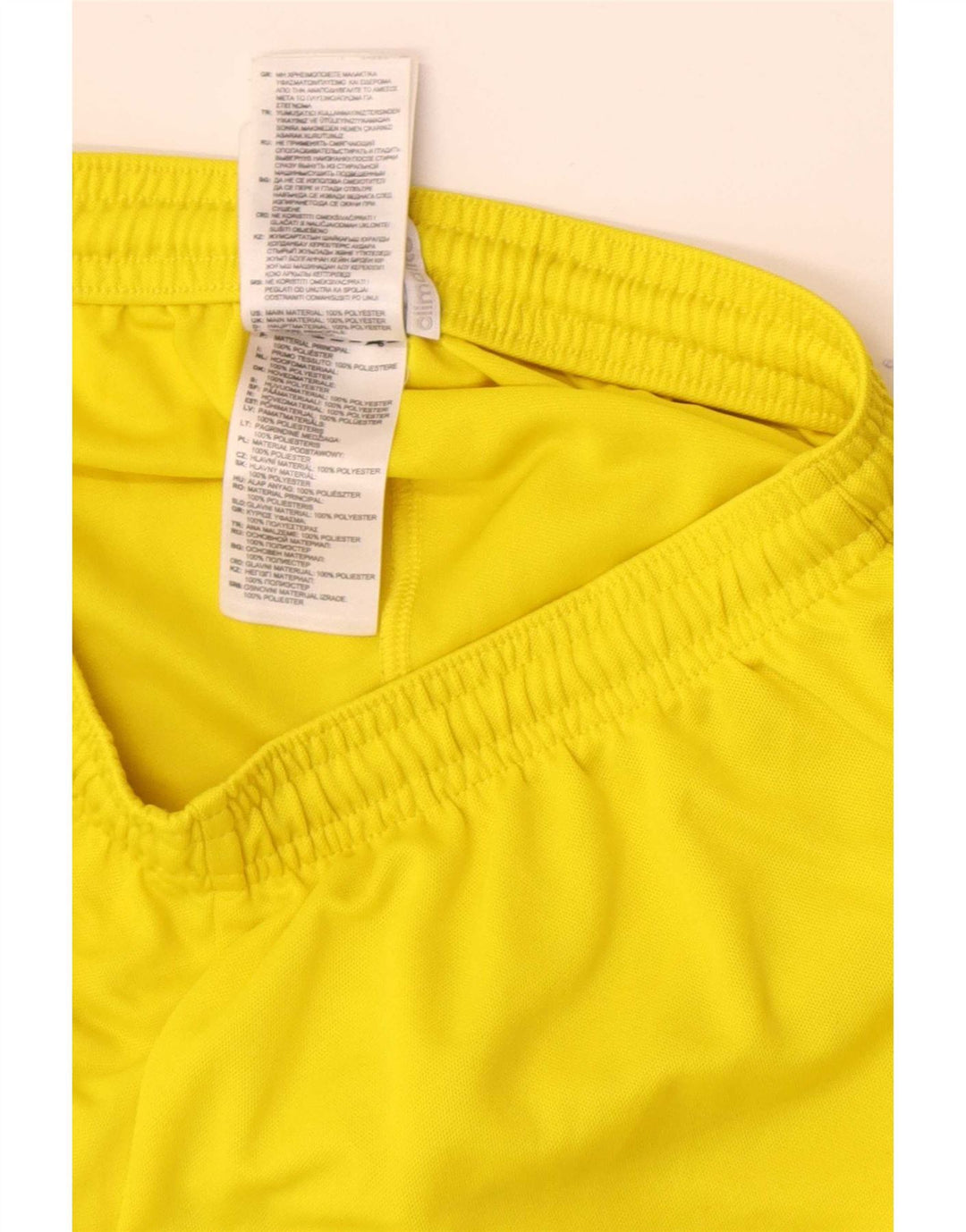 Adidas Mens Climalite Sport Shorts Small Yellow Polyester