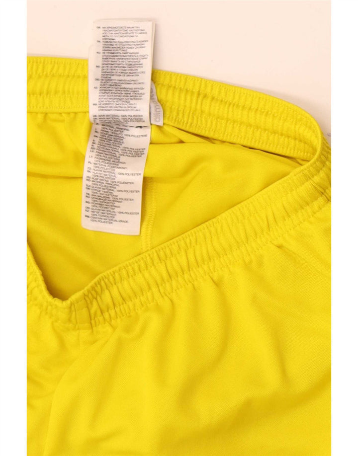 Adidas Mens Climalite Sport Shorts Small Yellow Polyester