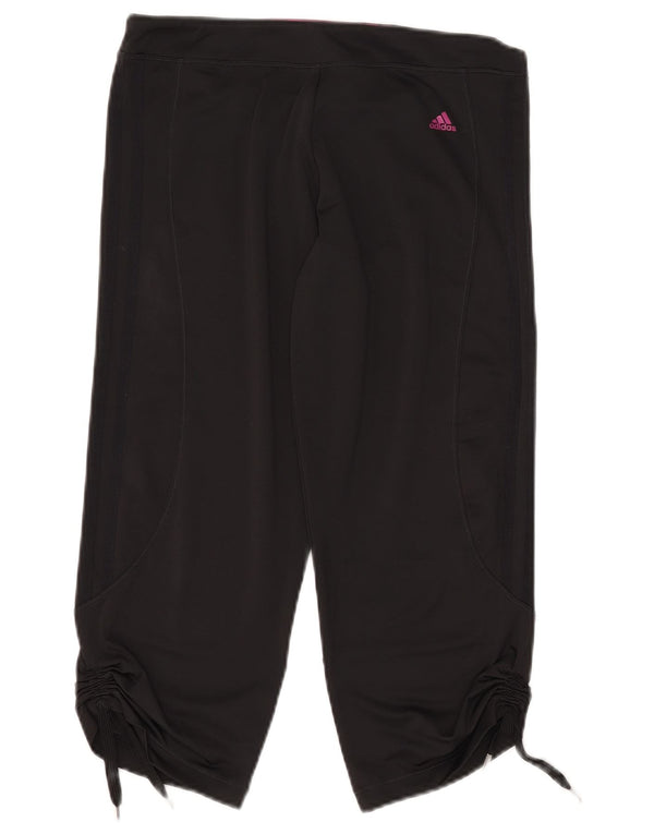 Adidas Womens Climalite Capri Tracksuit Trousers UK 16 Large Black
