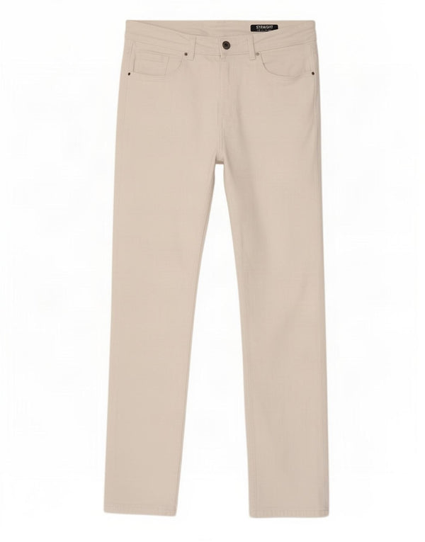 Marks & Spencer Womens Straight Jeans UK 12 Medium W30 L29 White Cotton