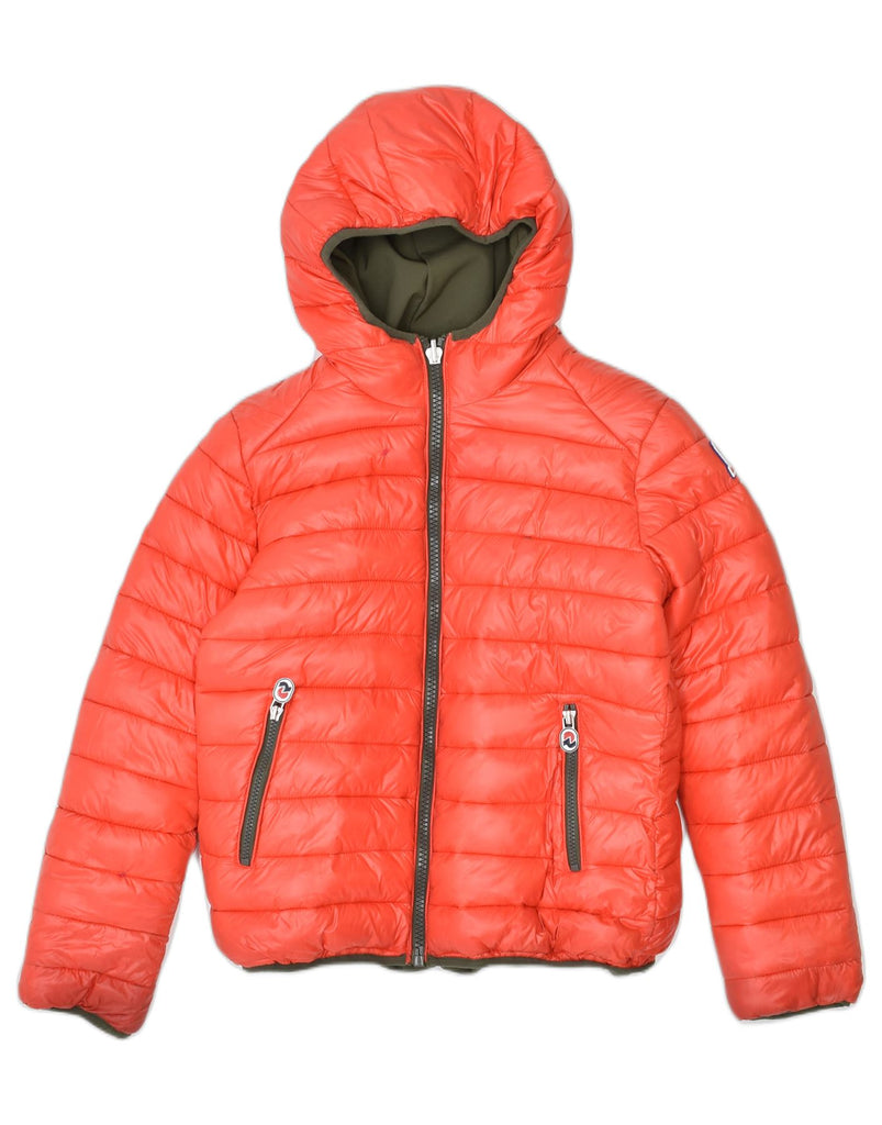 INVICTA Boys Hooded Padded Reversible Jacket 11-12 Years Red Polyamide | Vintage | Thrift | Second-Hand | Used Clothing | Messina Hembry 