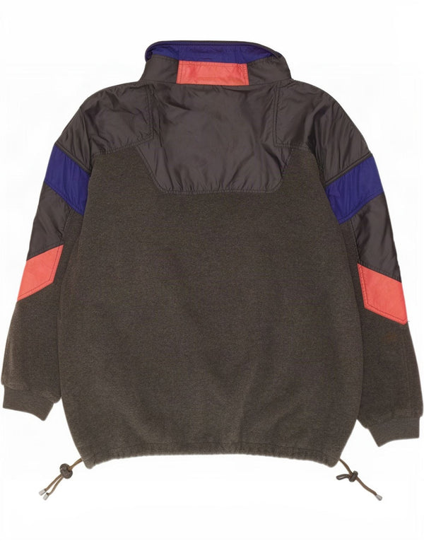 Klepper Mens Zip Neck Fleece Jumper 2XL Grey Colourblock Polyester
