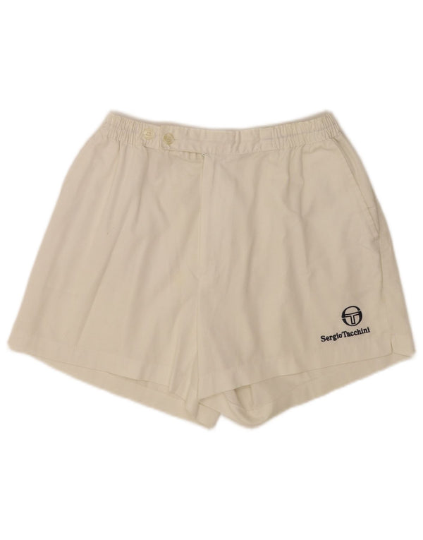 Sergio Tacchini Womens Regular Sport Shorts W28 Small White Sports