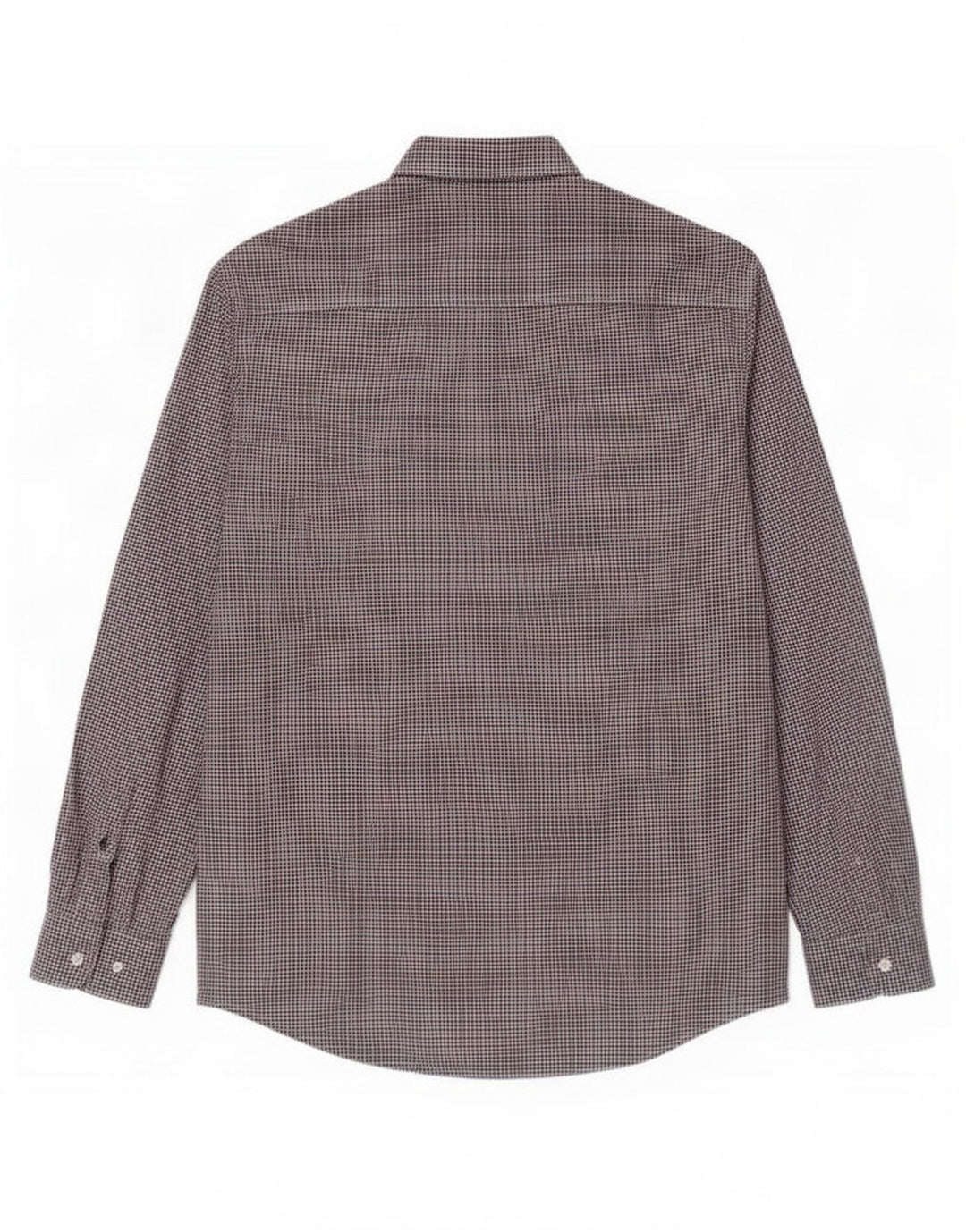 Superdry Mens Shirt Medium Burgundy Houndstooth Cotton