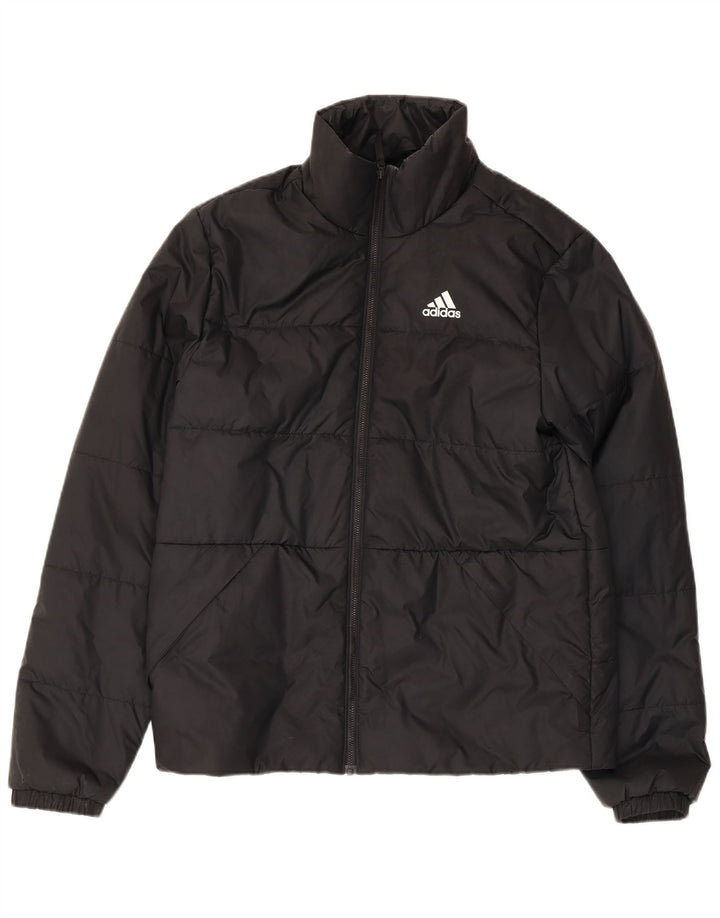 Adidas Mens Padded Jacket UK 36 Small Black Polyester