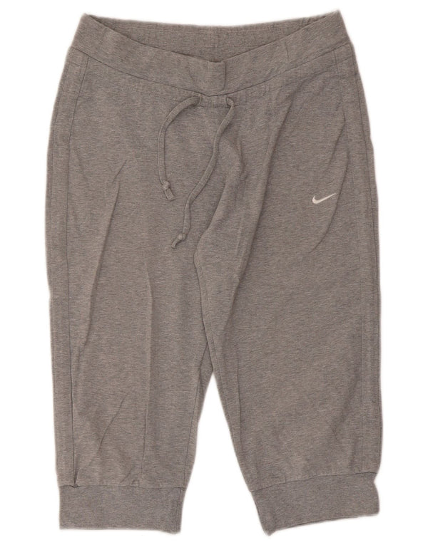 Nike Womens Capri Tracksuit Trousers Joggers UK 12 Medium Grey Flecked
