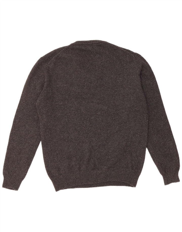 Fila Mens V-Neck Jumper Sweater XL Black Wool