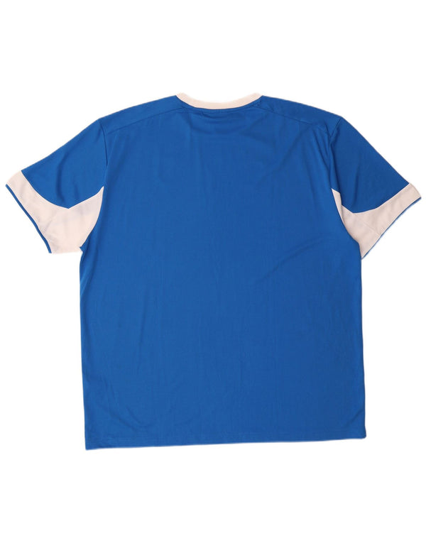 Puma Mens Italia T-Shirt Top XL Blue Colourblock Polyester