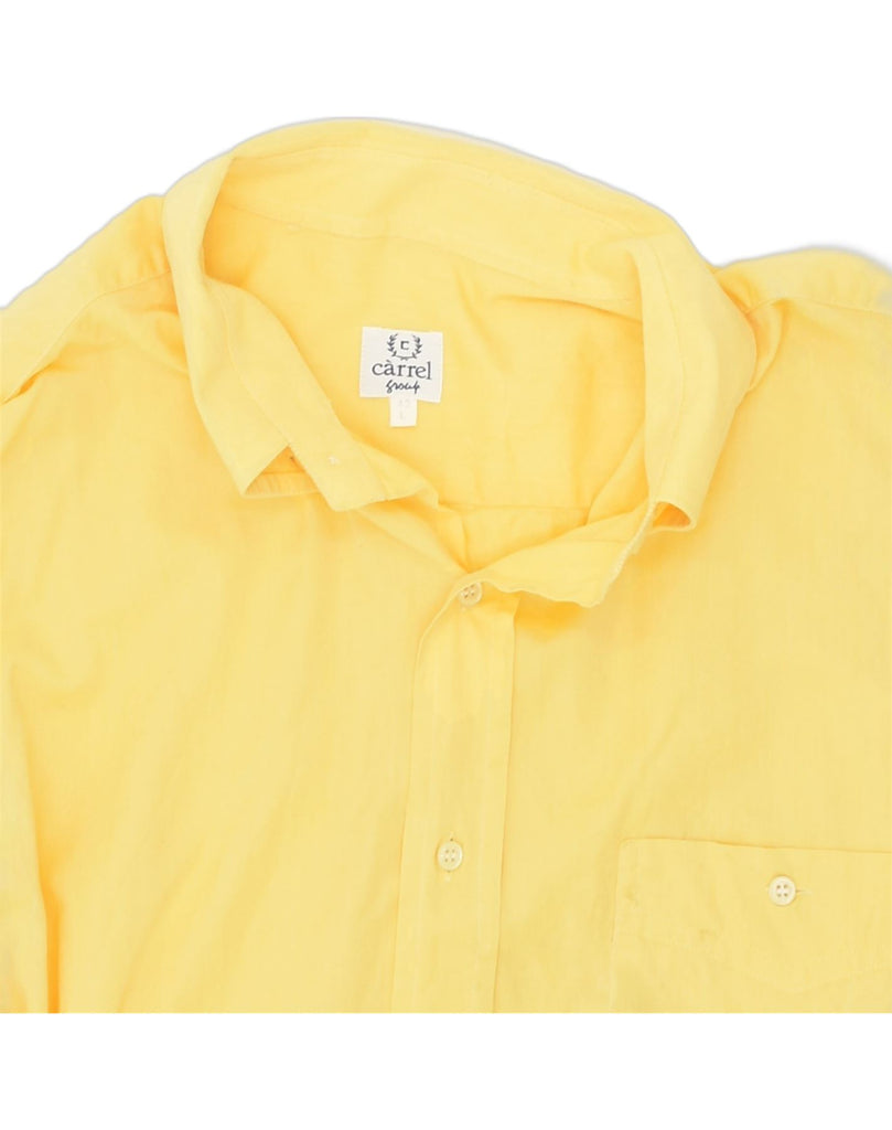 CARREL Mens Shirt Size 42 Large Yellow Cotton | Vintage Carrel | Thrift | Second-Hand Carrel | Used Clothing | Messina Hembry 