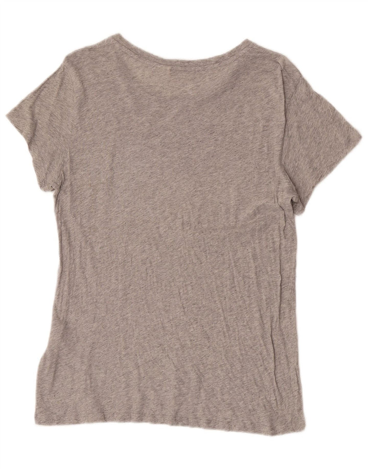 Levi's Womens Graphic T-Shirt Top UK 12 Medium Grey Flecked Cotton
