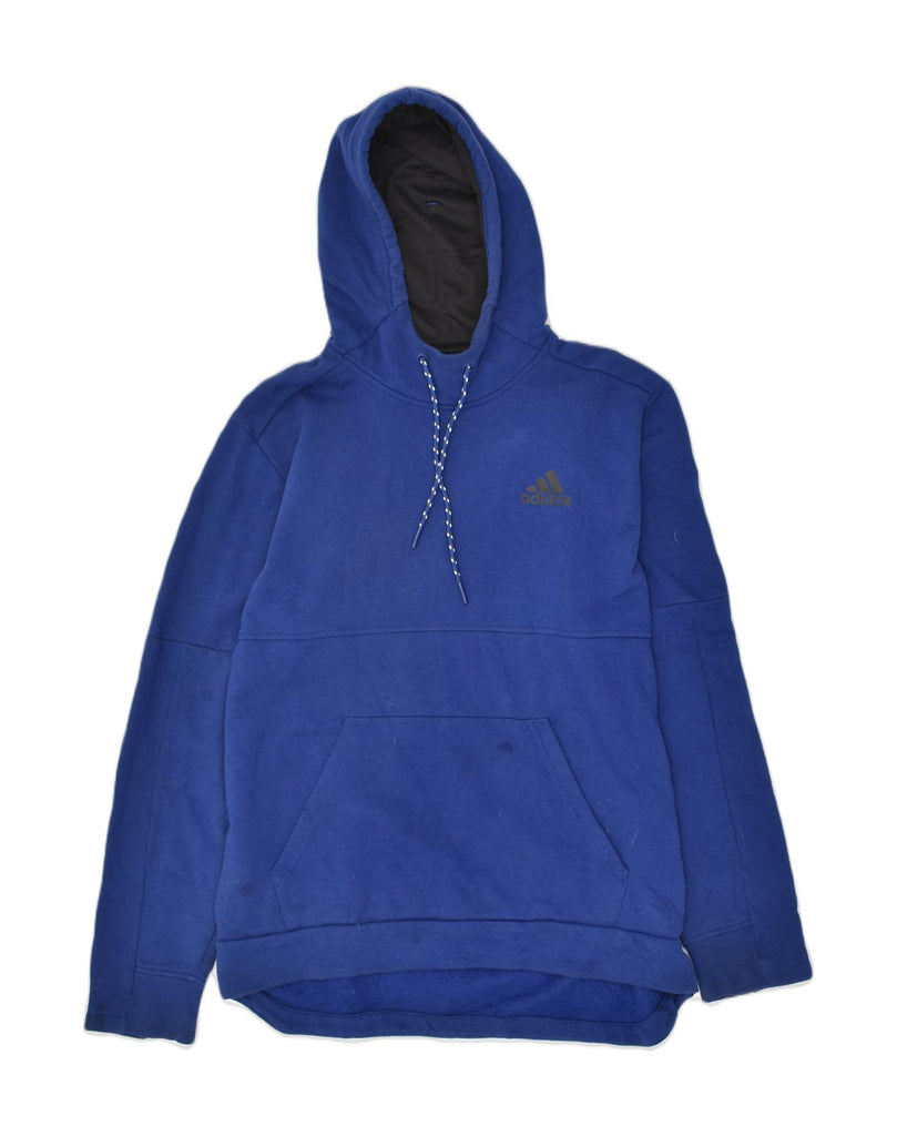 ADIDAS Mens Hoodie Jumper Medium Blue Cotton | Vintage Adidas | Thrift | Second-Hand Adidas | Used Clothing | Messina Hembry 