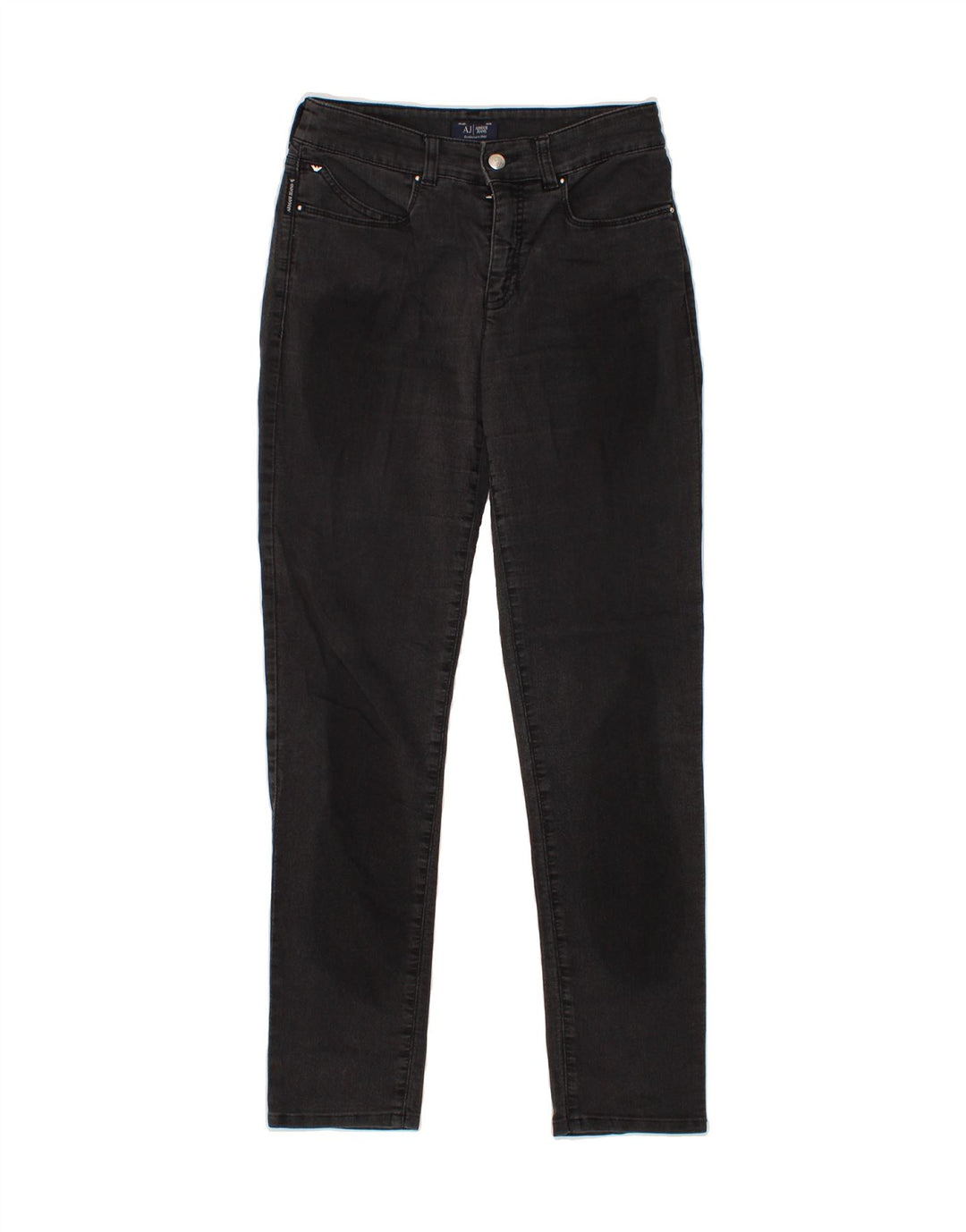 ARMANI Womens Slim Jeans W28 L28 Black Cotton Vintage Armani and Second-Hand Armani from Messina Hembry 