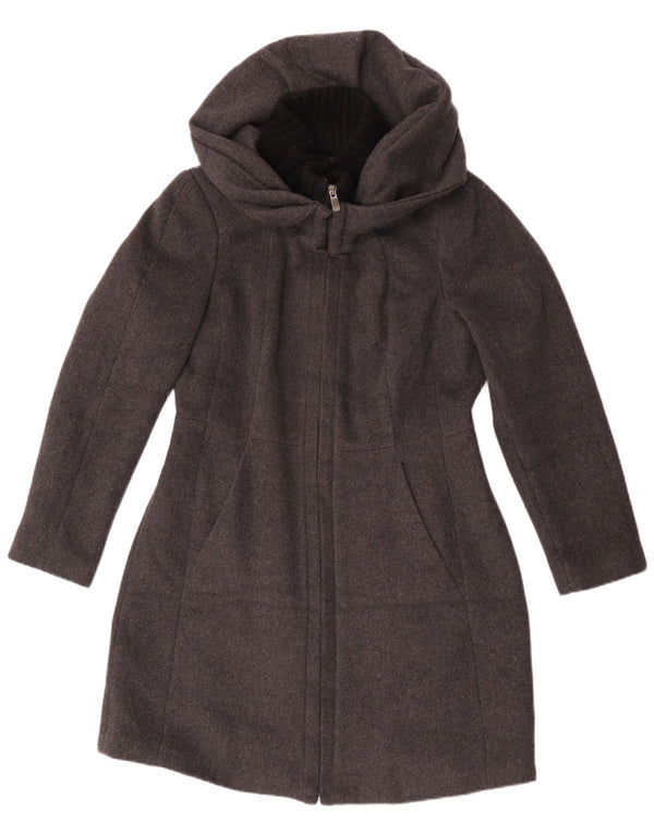 Zara Womens Hooded Overcoat UK 18 XL Grey