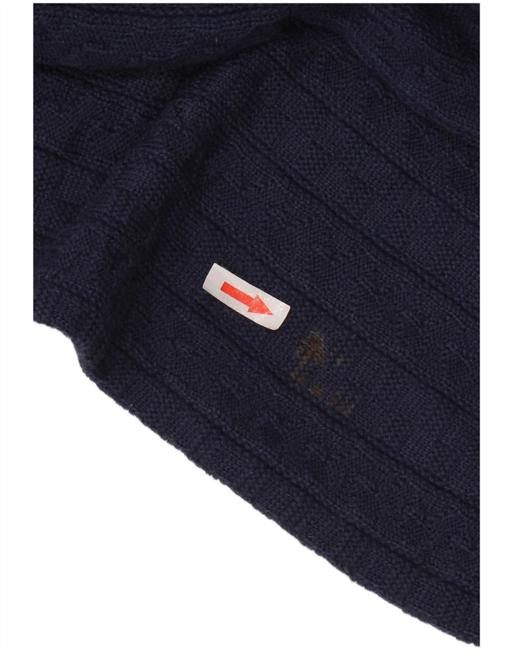 IL GRANCHIO Mens Cardigan Sweater XL Navy Blue