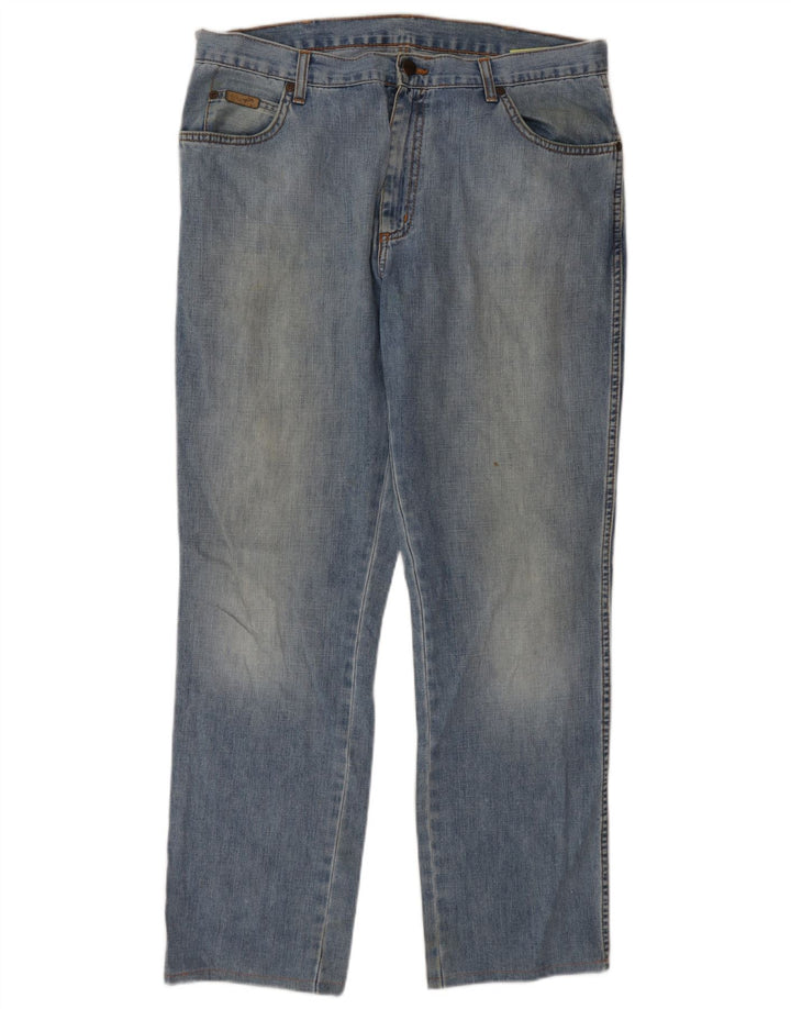 Wrangler Mens Texas Straight Jeans W36 L32 Blue Cotton
