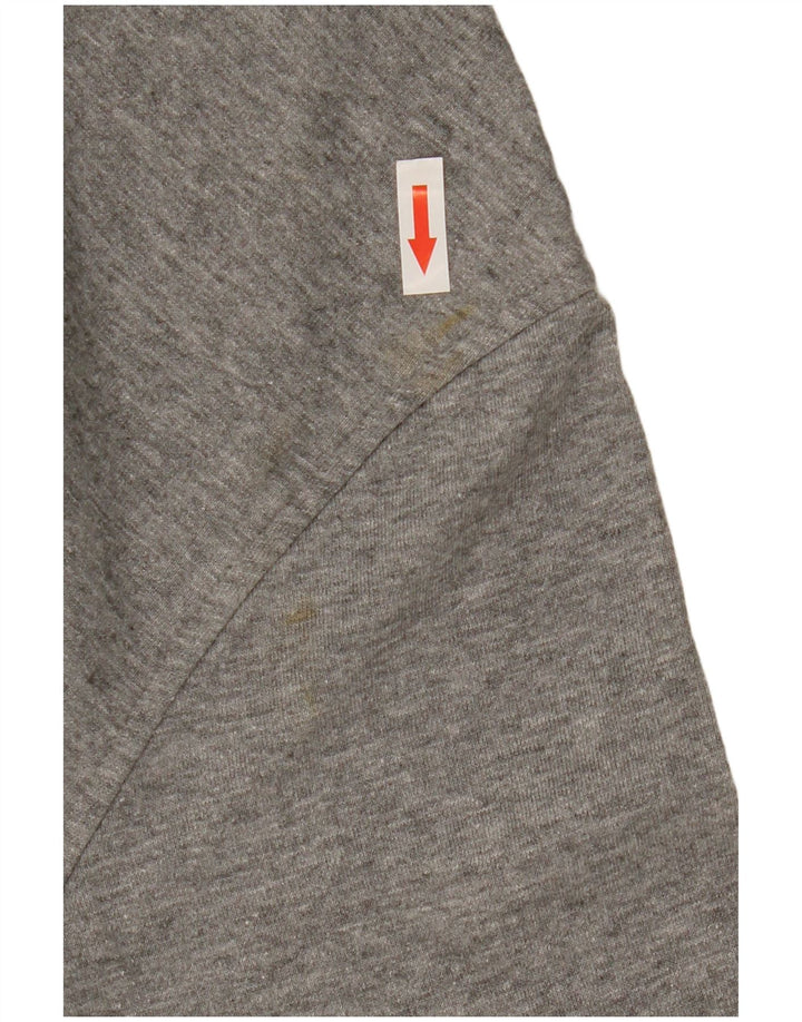 Jack & Jones Mens Graphic Sweatshirt Jumper Large Grey Flecked Cotton