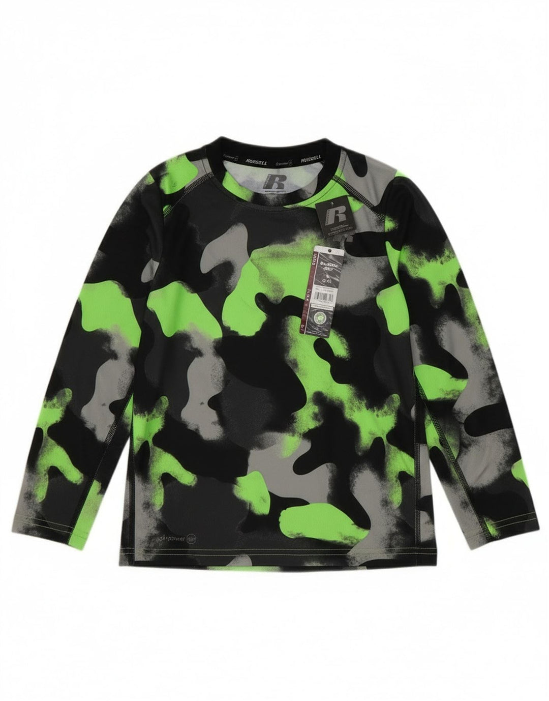 Russell Athletic Boys Dri-Power Top Long Sleeve 6-7 Years Small Black