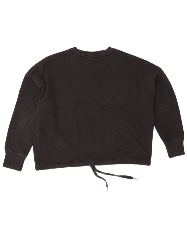 Calvin Klein Womens Golf Crop Oversized Top 3/4 Sleeve UK 10 Small Black