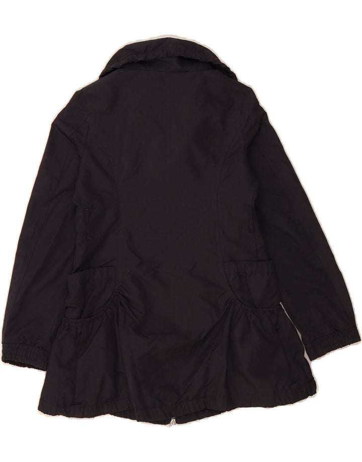 BENETTON Girls Overcoat 7-8 Years Black Vintage Benetton and Second-Hand Benetton from Messina Hembry 
