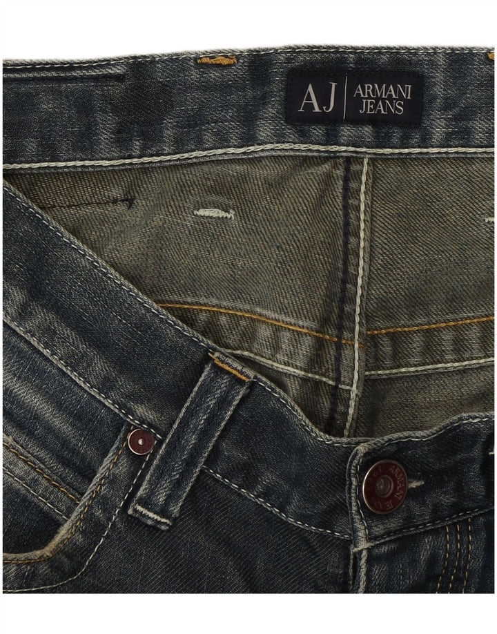 Armani Womens Bootcut Jeans W30 L32 Blue Cotton