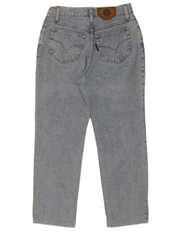 Cappopera Womens High Waist Tapered Jeans W32 L27 Blue Cotton