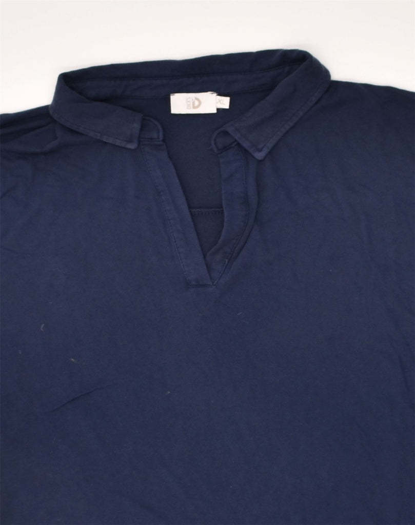 DACK'S Womens Loose Fit Polo Shirt UK 18 XL Navy Blue Viscose | Vintage Dack's | Thrift | Second-Hand Dack's | Used Clothing | Messina Hembry 