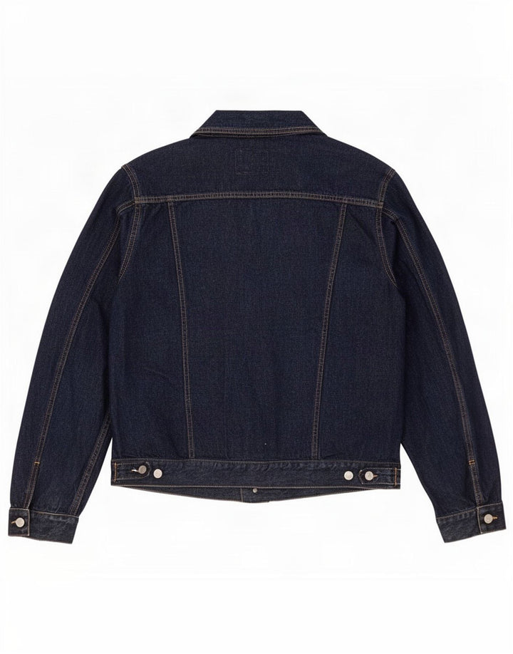 Benetton Womens Denim Jacket UK 18 XL Navy Blue