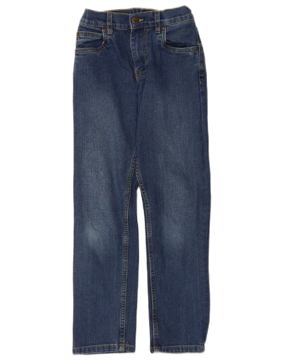 LEE Boys Straight Jeans 10-11 Years W22 L24 Blue Cotton