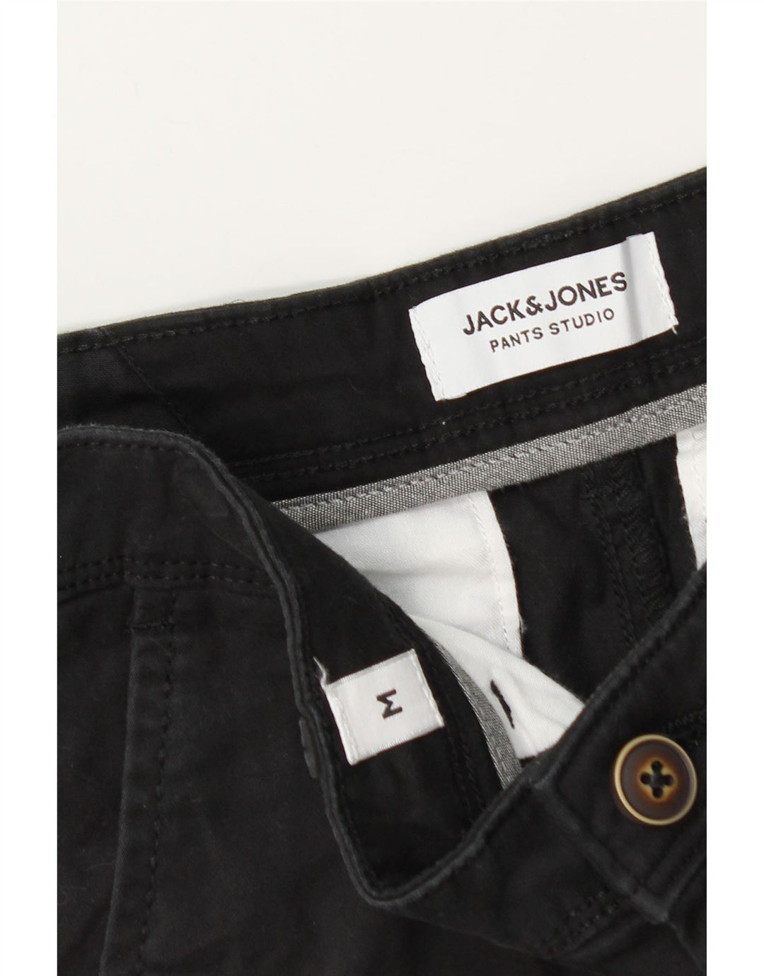 Jack & Jones Mens Chino Shorts Medium W32  Black