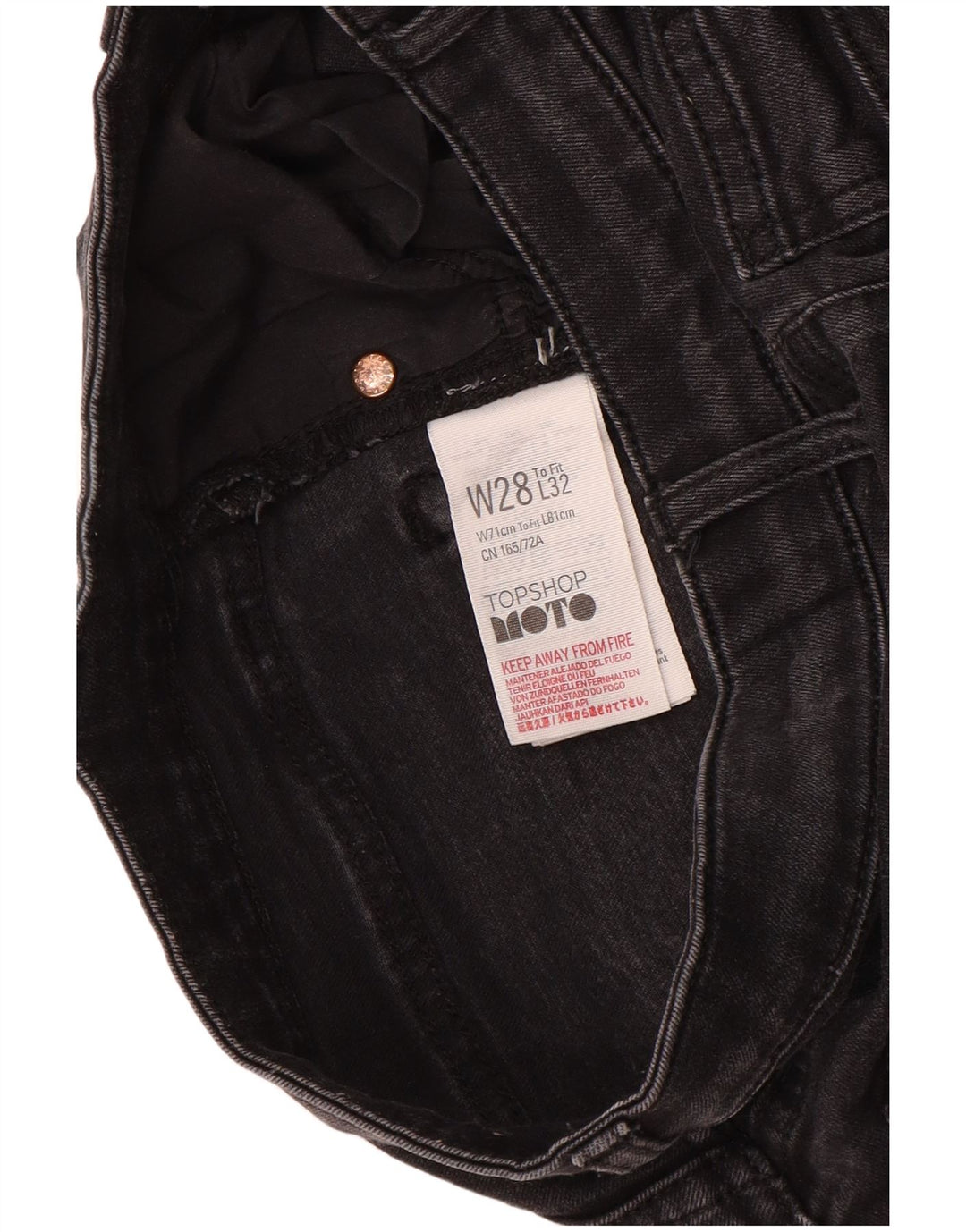 Topshop Womens Skinny Jeans W28 L27 Black