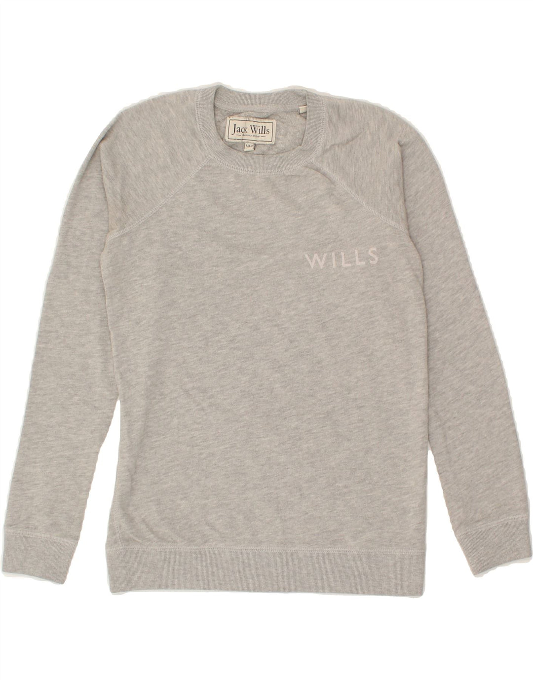 JACK WILLS Womens Sweatshirt Jumper UK 6 XS Grey Cotton Vintage Jack Wills and Second-Hand Jack Wills from Messina Hembry 