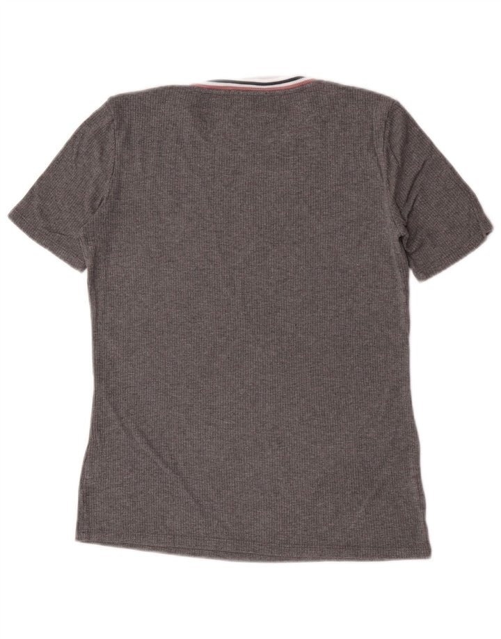 Massimo Dutti Womens T-Shirt Top UK 10 Small Grey