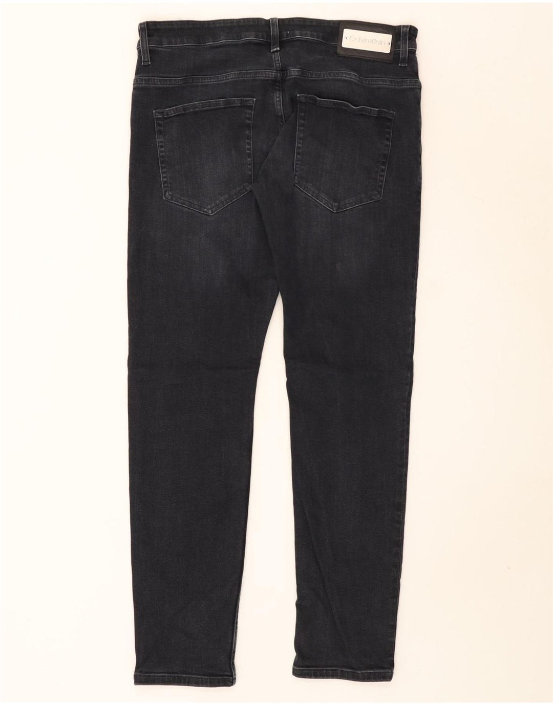 Calvin Klein Mens Slim Jeans W33 L32 Black Cotton