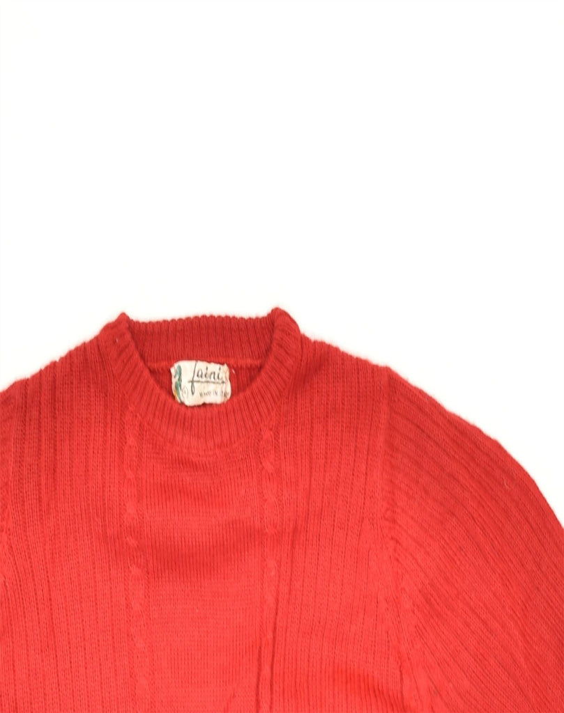 VINTAGE Womens Crew Neck Jumper Sweater UK 18 XL Red | Vintage | Thrift | Second-Hand | Used Clothing | Messina Hembry 