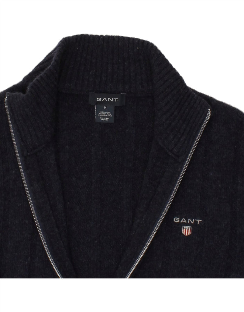 GANT Womens Cardigan Sweater UK 12 Medium Navy Blue Wool Vintage Gant and Second-Hand Gant from Messina Hembry 