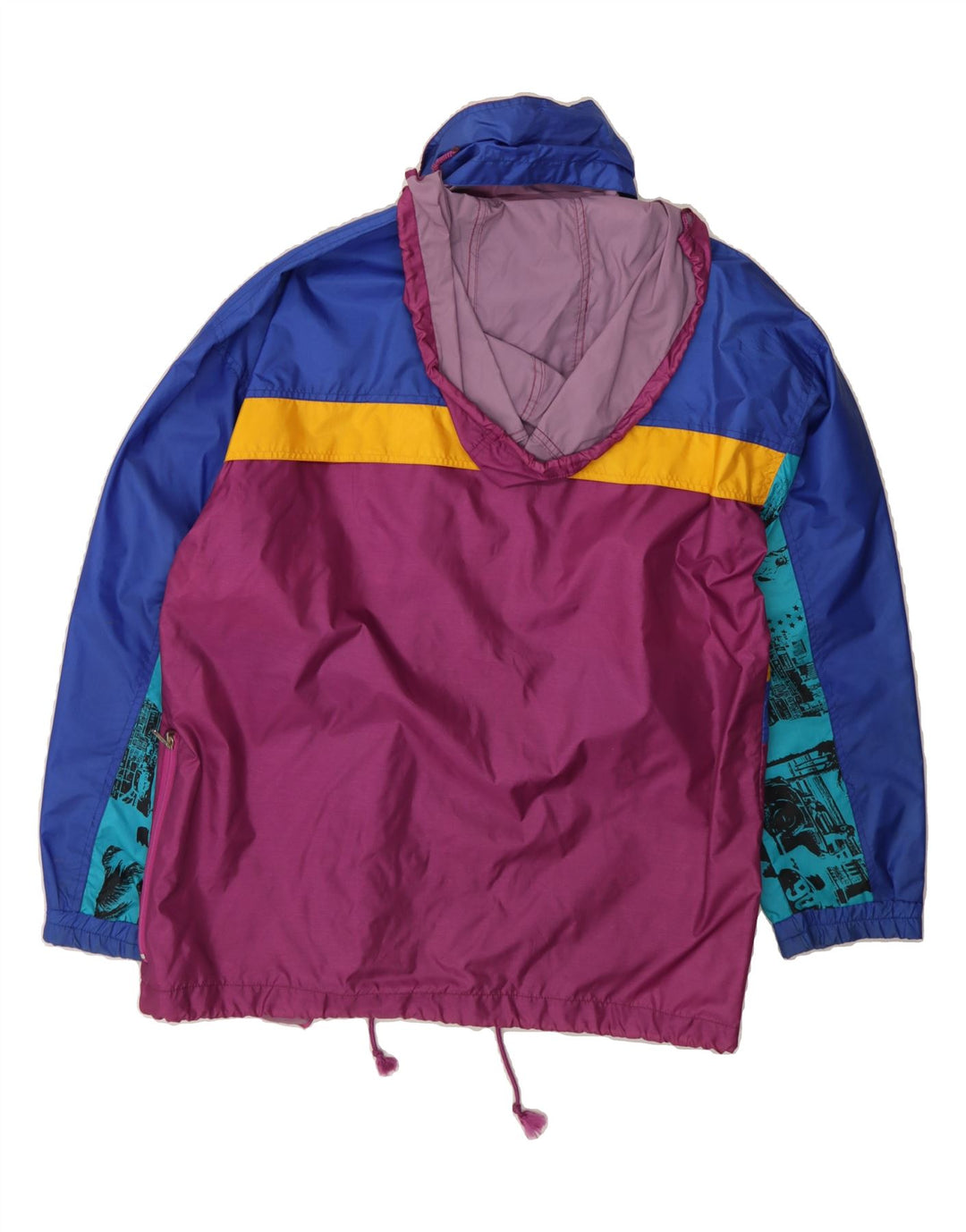 CAMPAGNOLO Mens Hooded Rain Jacket UK 36 Small Multicoloured Colourblock Vintage Campagnolo and Second-Hand Campagnolo from Messina Hembry 