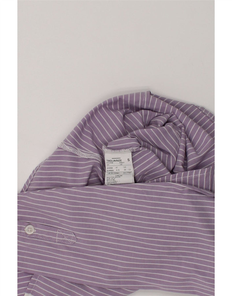 BENETTON Girls Shirt 5-6 Years Small  Purple Striped Cotton | Vintage Benetton | Thrift | Second-Hand Benetton | Used Clothing | Messina Hembry 