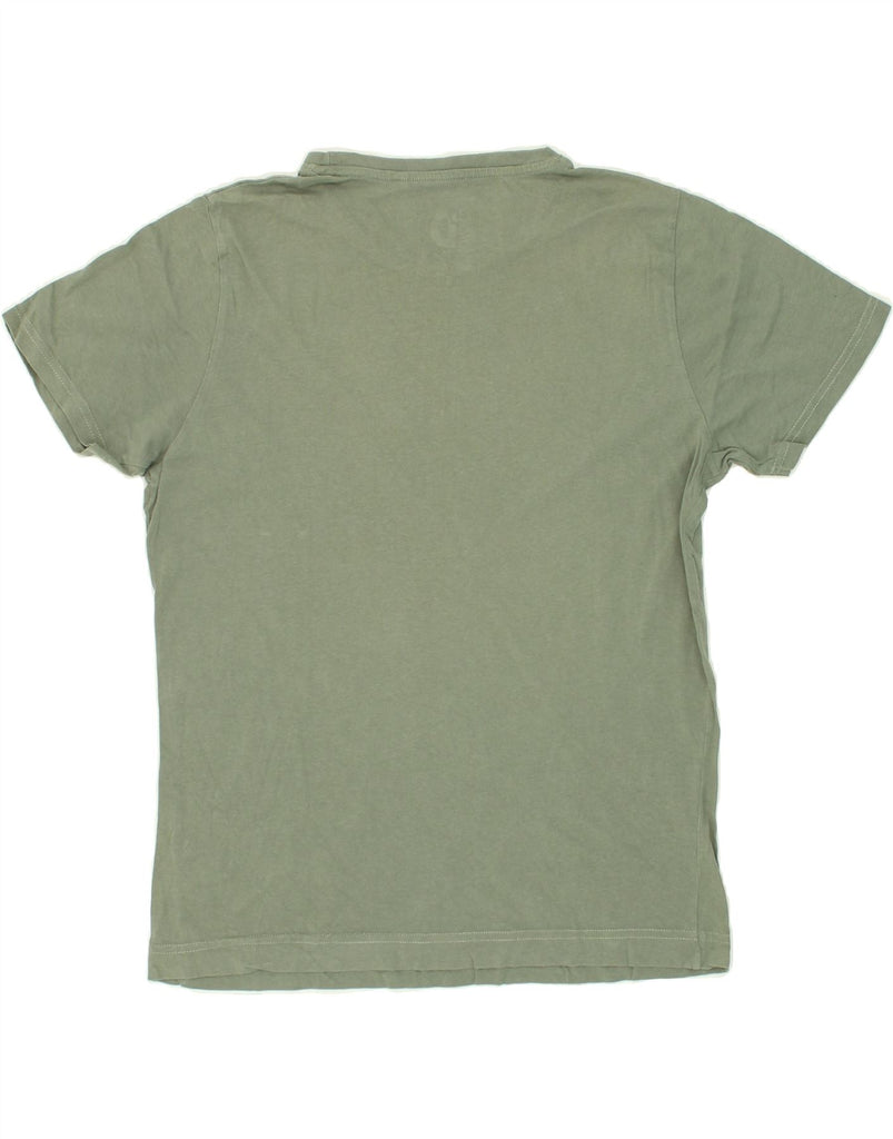 DACK'S Mens Graphic T-Shirt Top Small Green Cotton Vintage Dack's and Second-Hand Dack's from Messina Hembry 