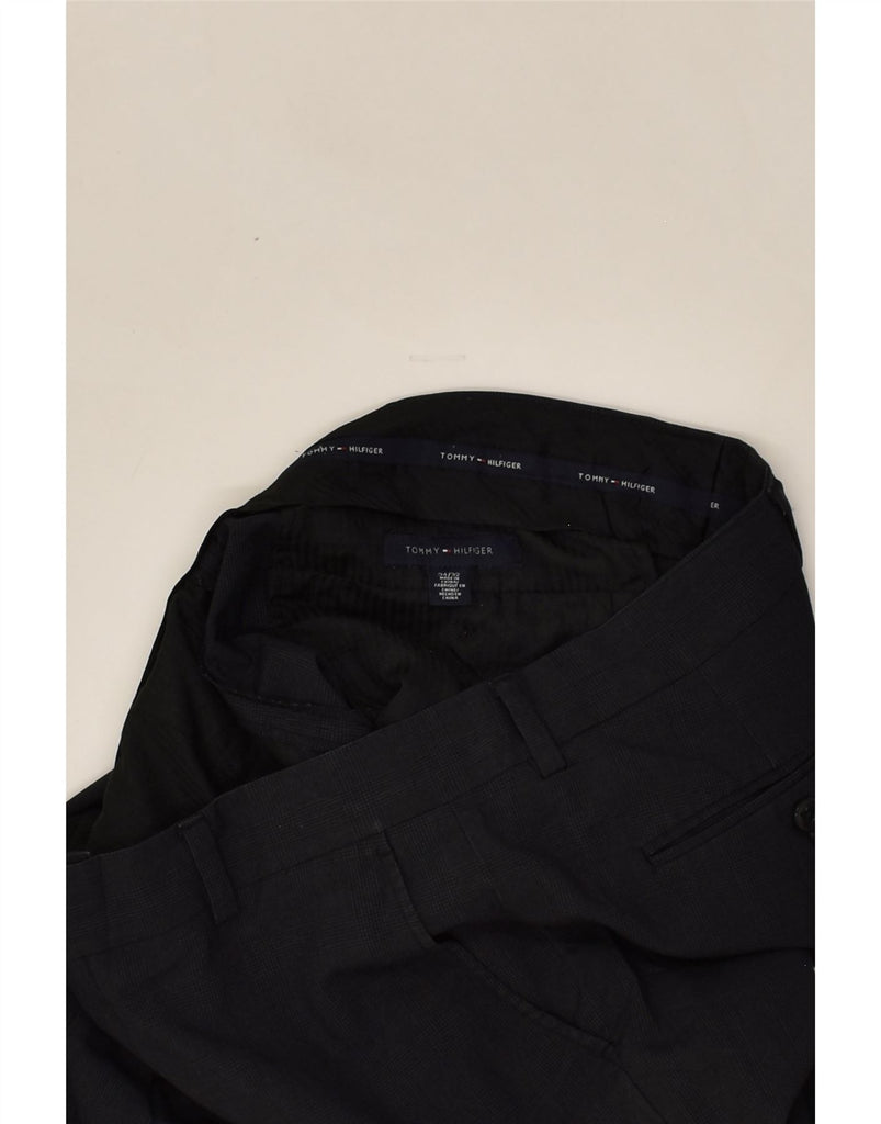 TOMMY HILFIGER Mens Straight Suit Trousers W34 L32 Navy Blue Check | Vintage Tommy Hilfiger | Thrift | Second-Hand Tommy Hilfiger | Used Clothing | Messina Hembry 