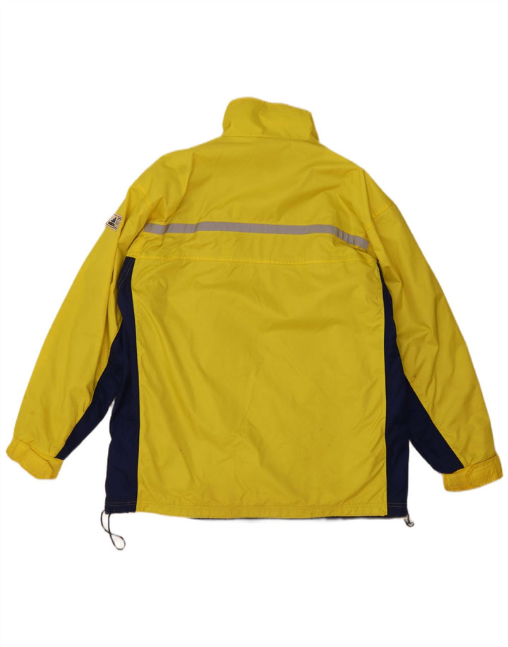 Adidas Mens Rain Jacket UK 42 XL Yellow Colourblock