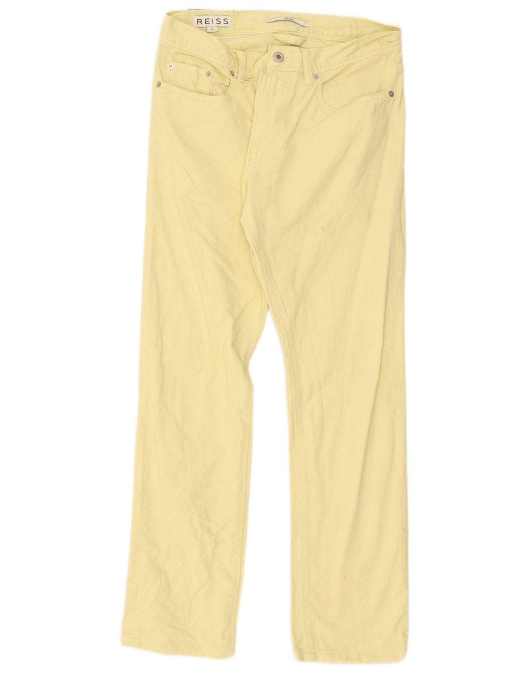 Reiss Womens Drake Straight Jeans W32 L29 Yellow