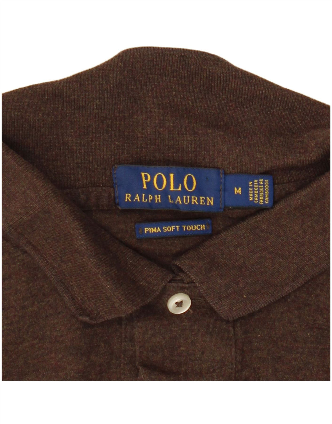 Polo Ralph Lauren Mens Polo Shirt Medium Brown