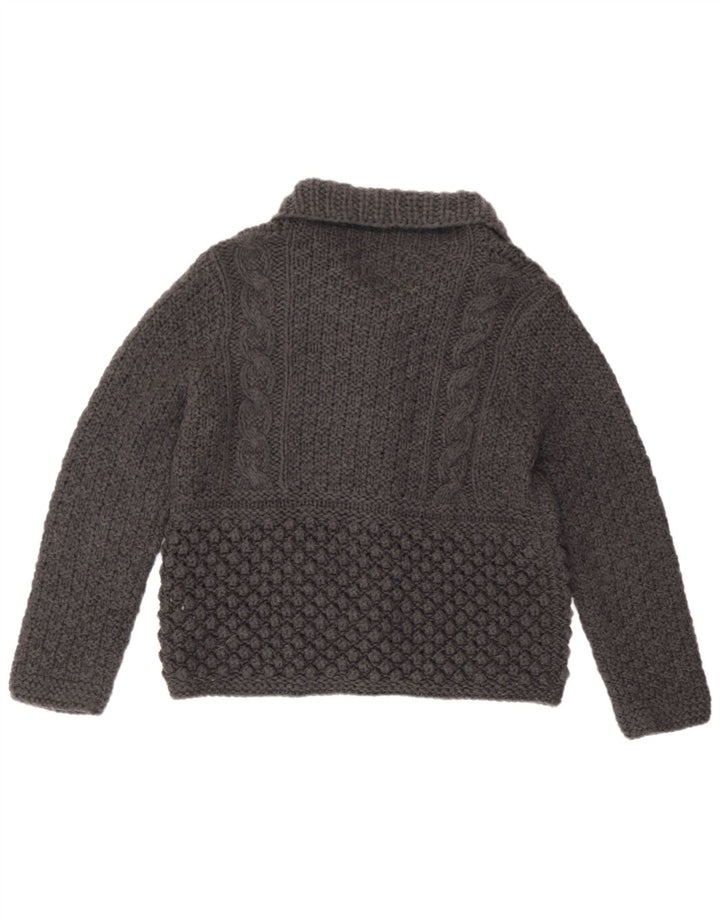 Marks & Spencer Womens Cardigan Sweater UK 14 Medium Grey Acrylic