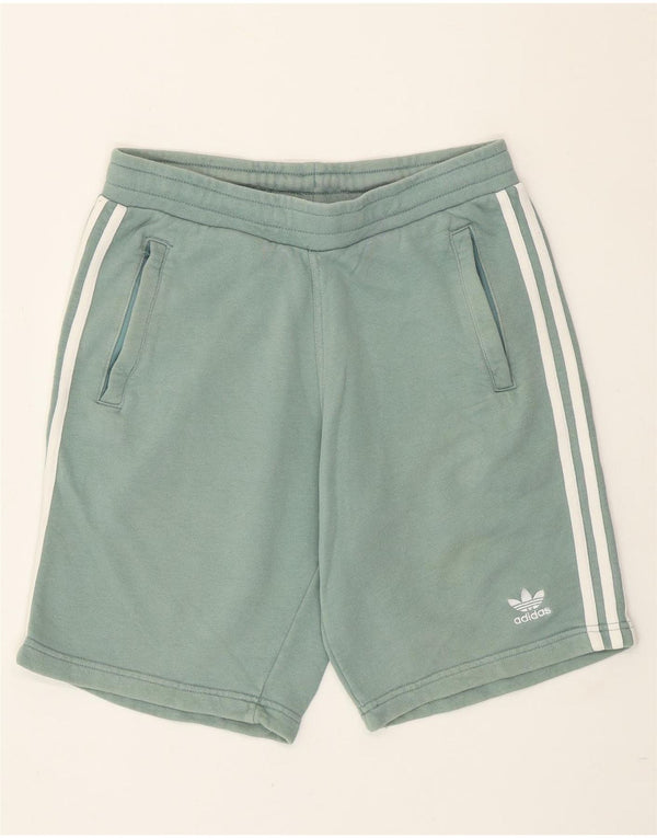Adidas Mens Sport Shorts Small Green Cotton