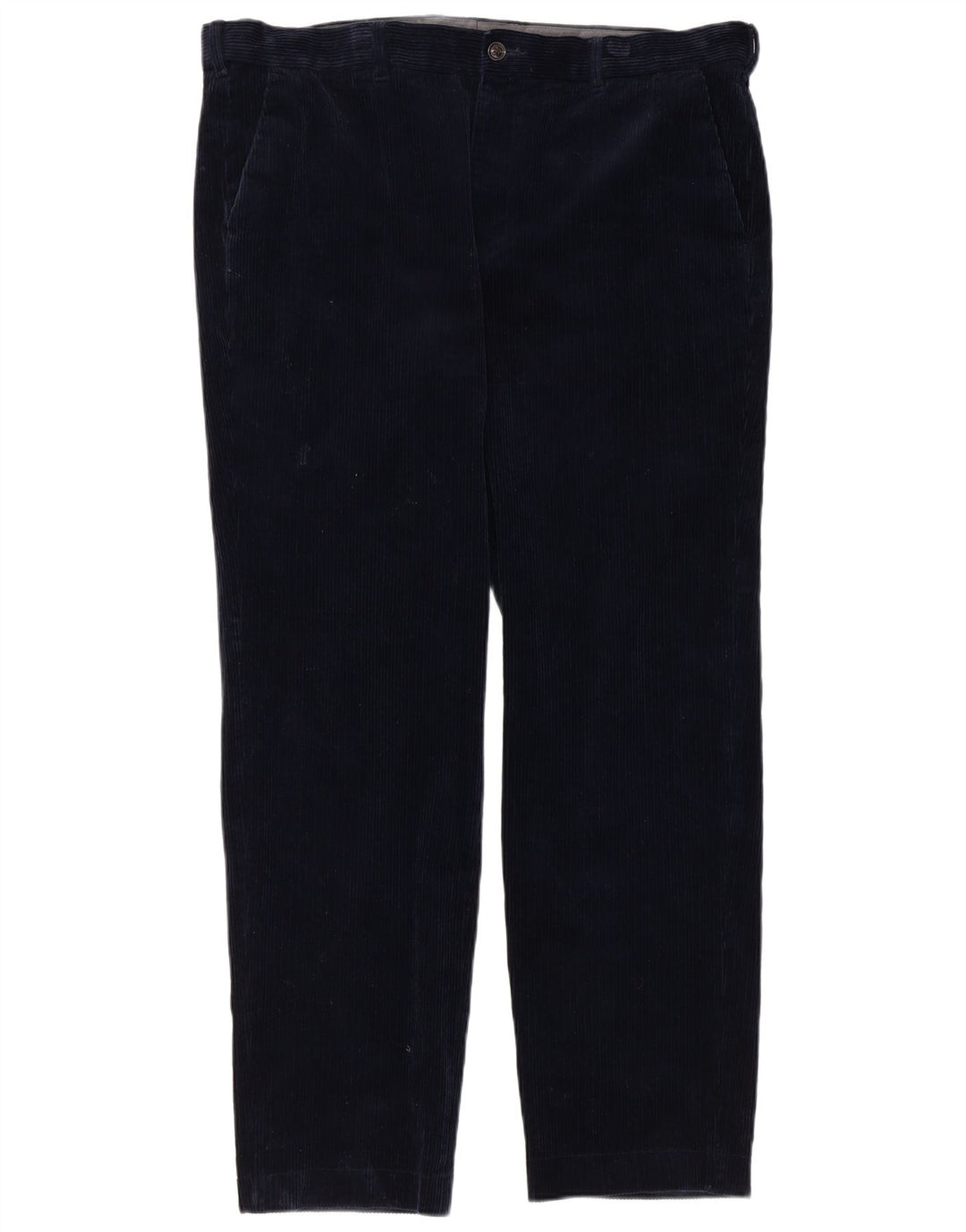 MARKS & SPENCER Mens Regular Fit Corduroy Trousers W40 L33 Navy Blue