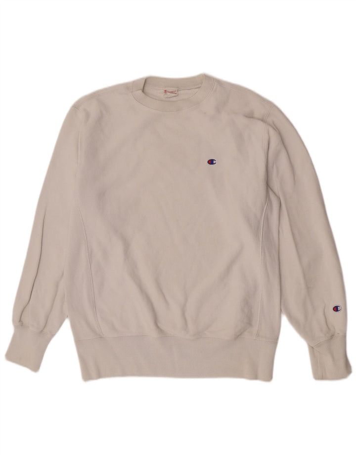 Champion Womens Sweatshirt Jumper UK 20 2XL White Cotton