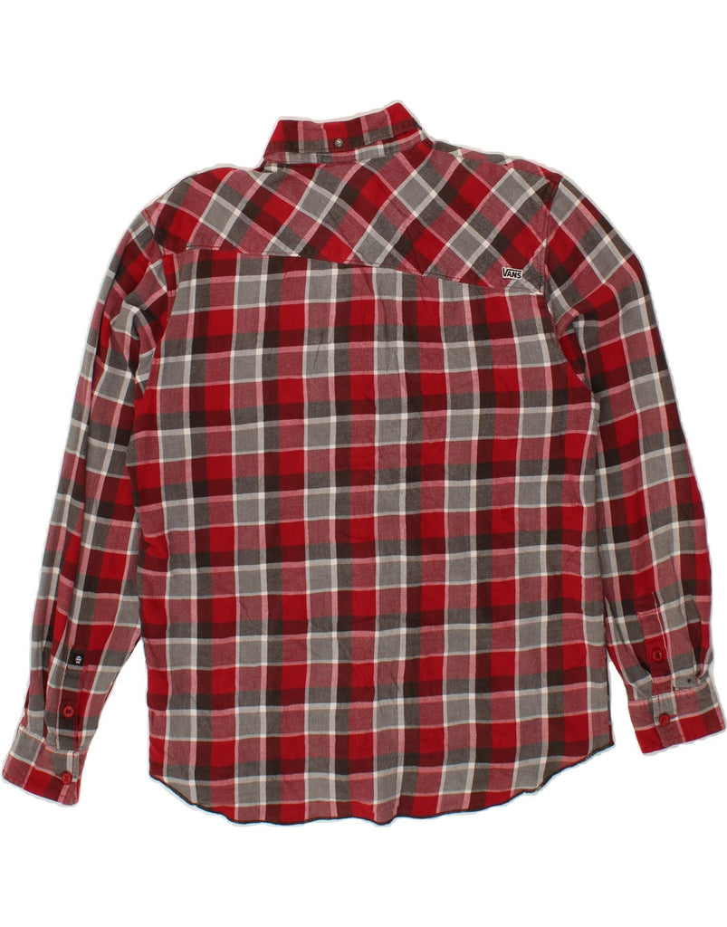 VANS Mens Flannel Shirt Medium Red Check Cotton Vintage Vans and Second-Hand Vans from Messina Hembry 